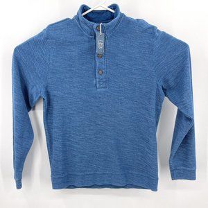 NWT Marine Layer Clayton Textured Pullover Indigo Dyed Blue Sz Large
